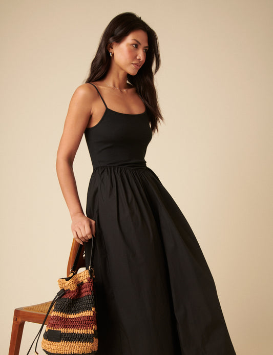 drop waist black dress Drop Waist Dress COSTA - Black