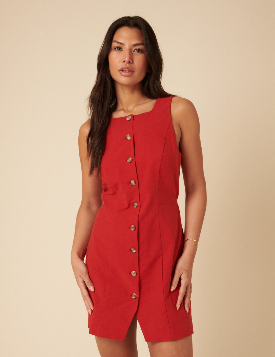 Red Peri Mini Dress Red Peri Mini Dress