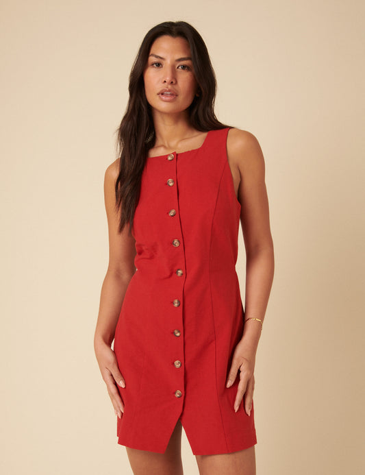 Red Peri Mini Dress