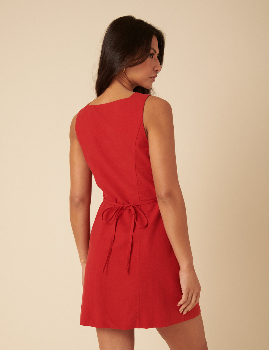 Red Peri Mini Dress Red Peri Mini Dress