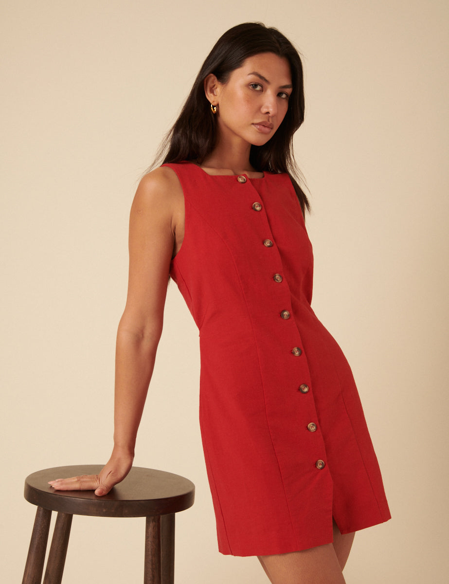 Red Peri Mini Dress Red Peri Mini Dress