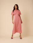 Pink Polka Dot Madeira Midi Dress