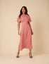Pink Polka Dot Madeira Midi Dress