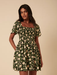 Black Floral Bella Mini Dress