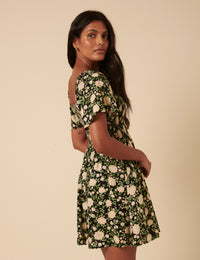 Black Floral Bella Mini Dress
