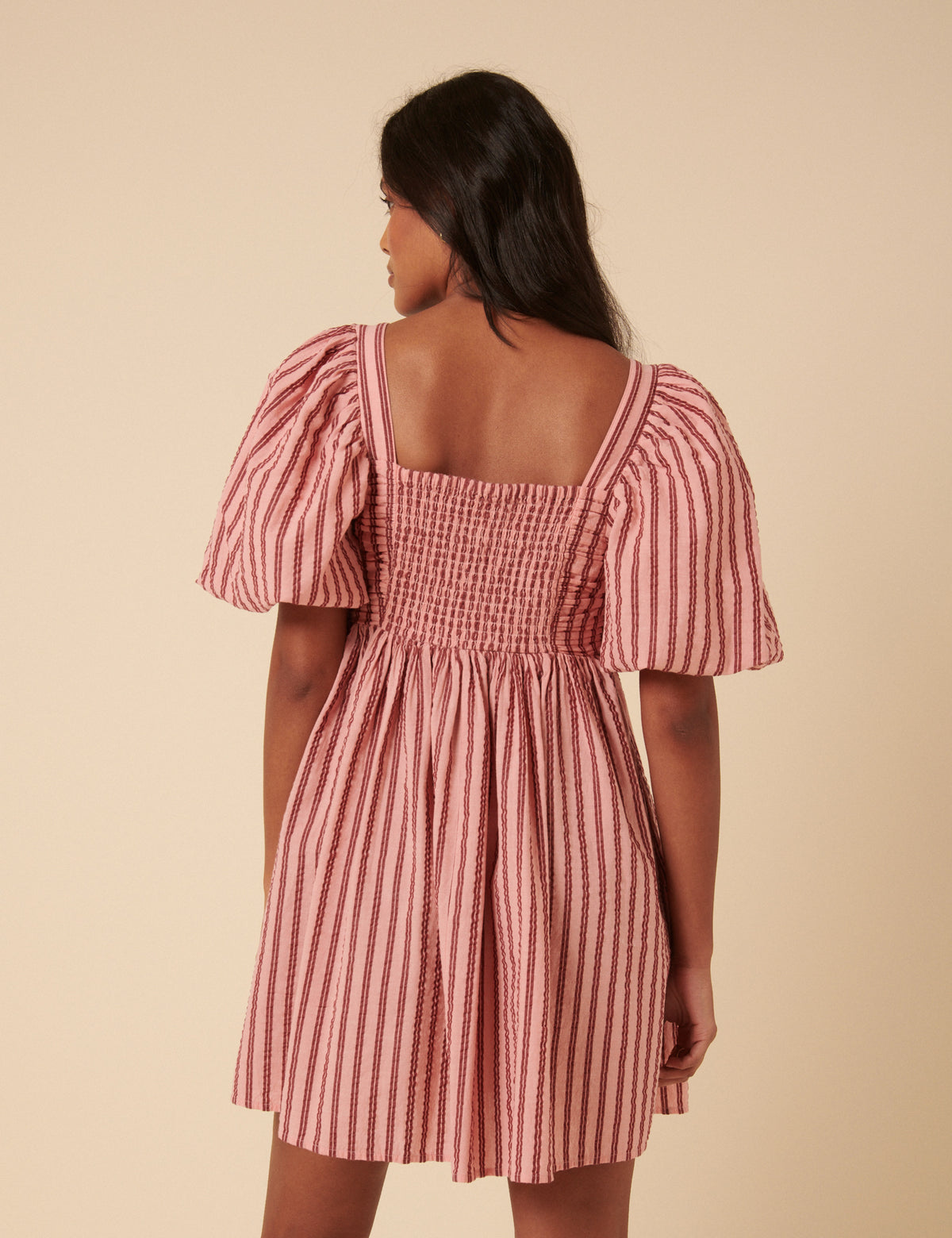 Pink And Red Striped Nova Mini Dress