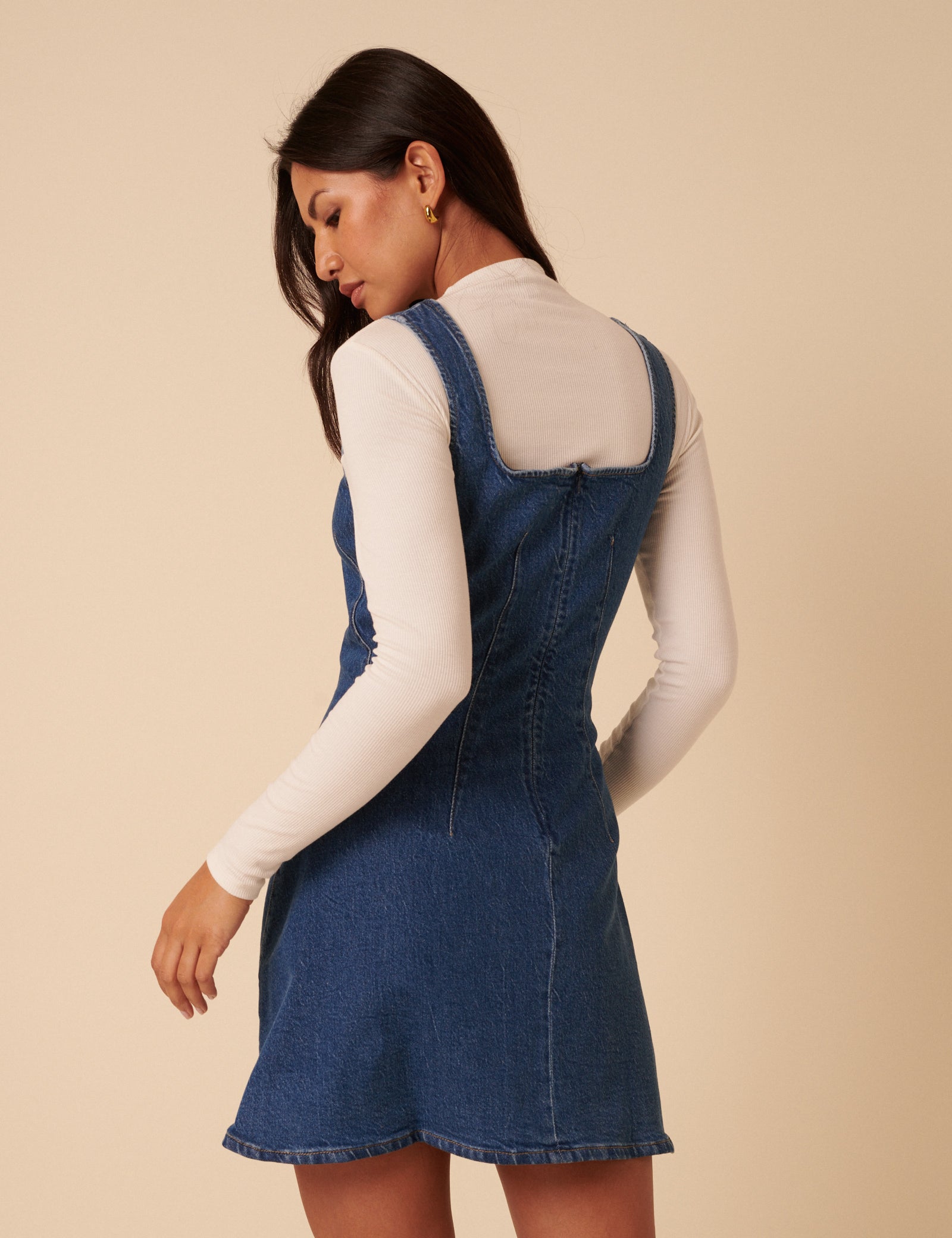 Blue Denim Delta Mini Dress