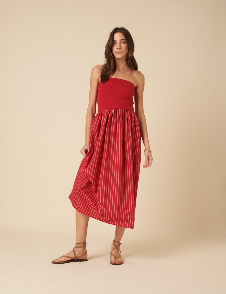 uo marisol red mesh bandeau midi dress UO Marisol Pink Mesh Bandeau Midi Dress