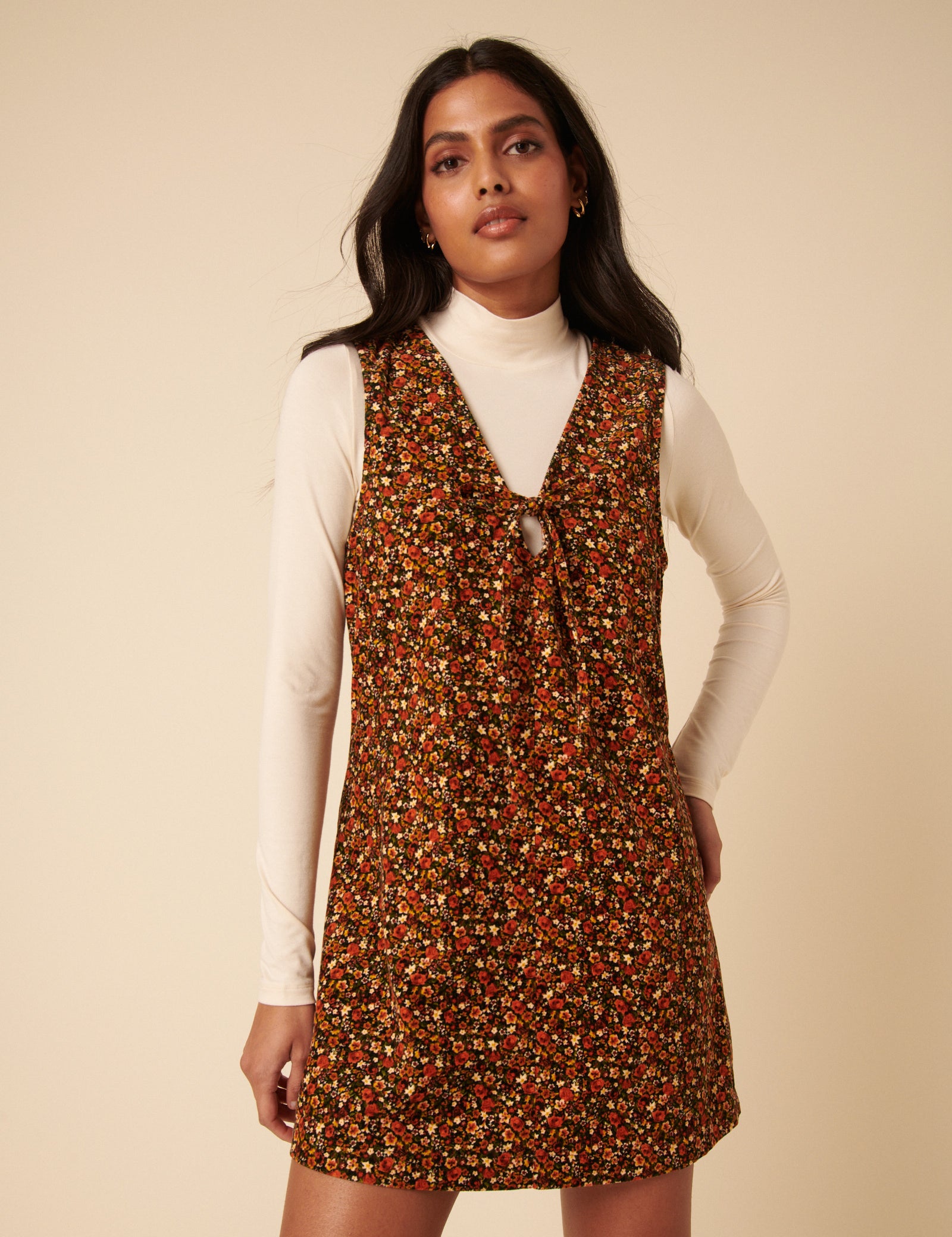 Ditsy Floral Nila Pinafore Mini Dress