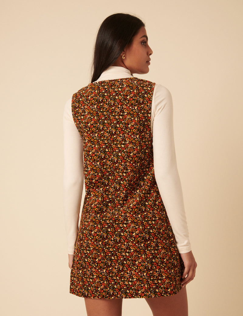 Ditsy Floral Nila Pinafore Mini Dress