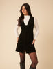 Black Cord Gianna Pinafore Mini Dress