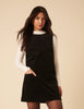 Black Cord Chiara Pinafore Mini Dress