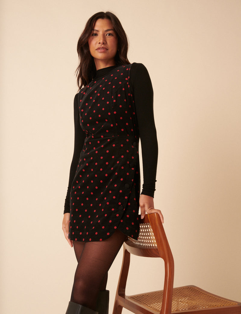 black dress red polka dots Banned & Dot Marilyn Swing XXL 4X while supplies last This Sweet Black Polka Dot