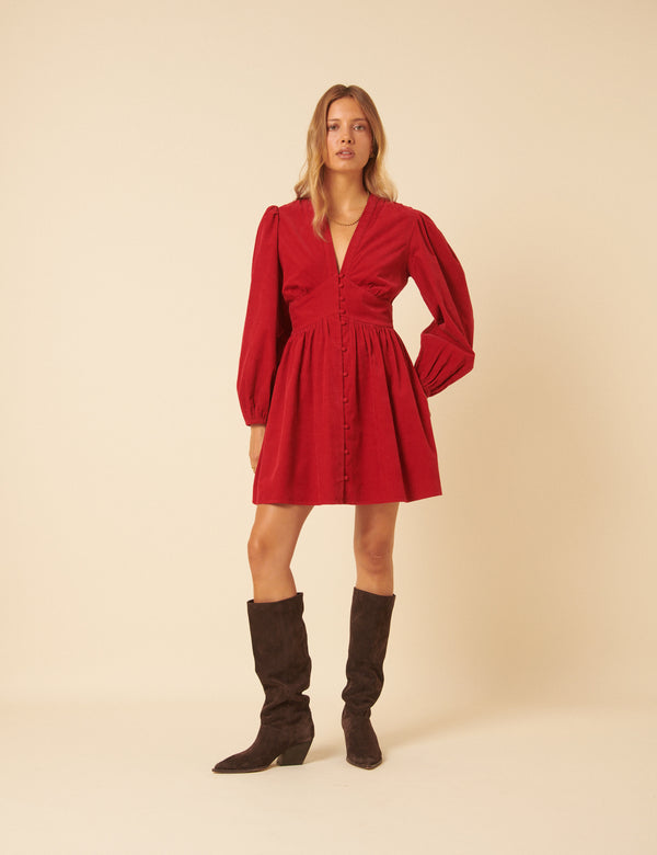 Red Cord Starlight Mini Dress