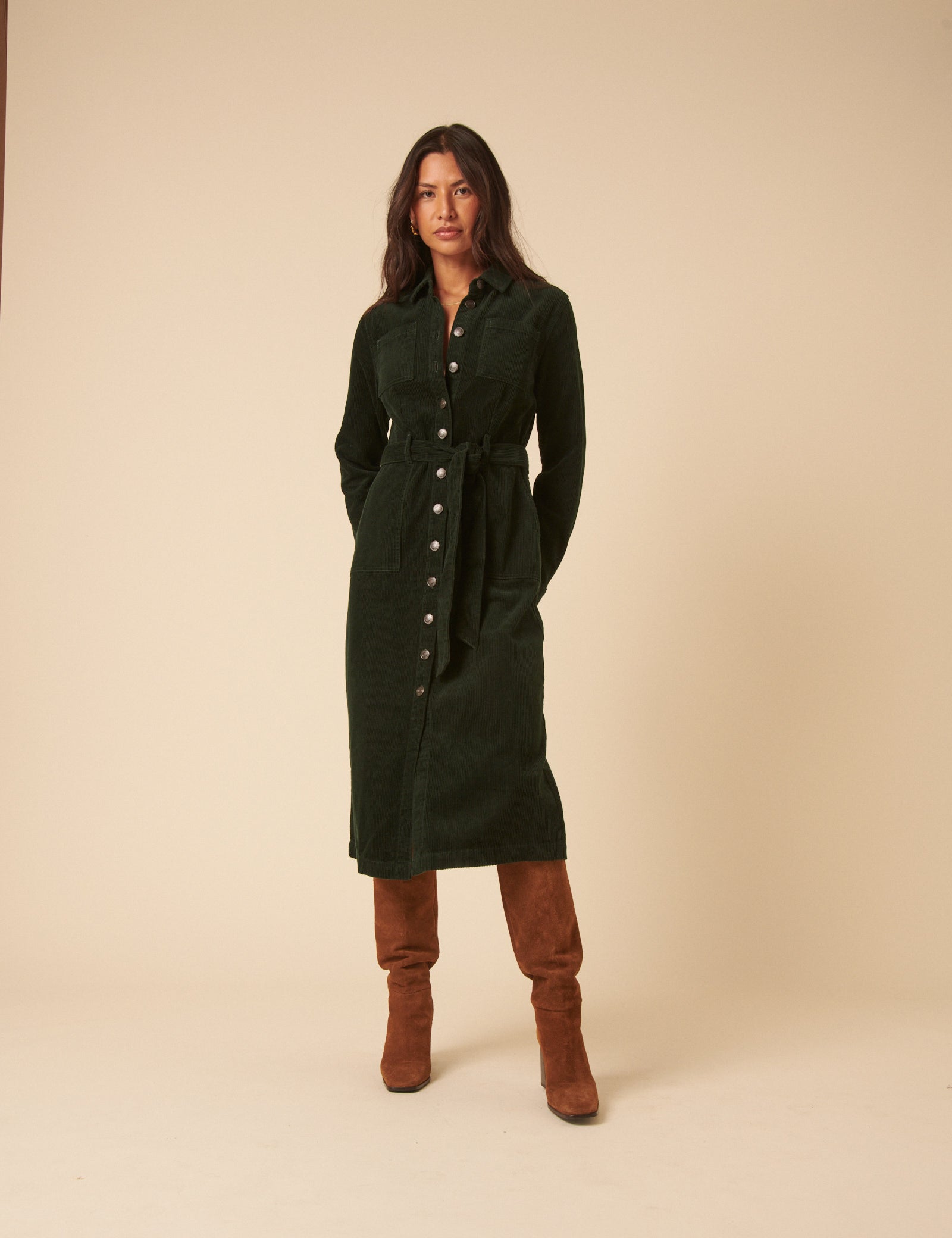 dark green corduroy shirt dress Buy Roman Green Corduroy Tunic Shirt Dress from Next USA