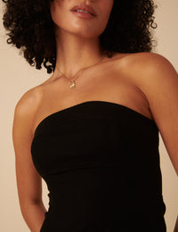 Black Tie Front Gayle Midi Dress