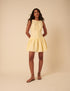 Butter Yellow Broderie Anglaise Claudia Mini Dress