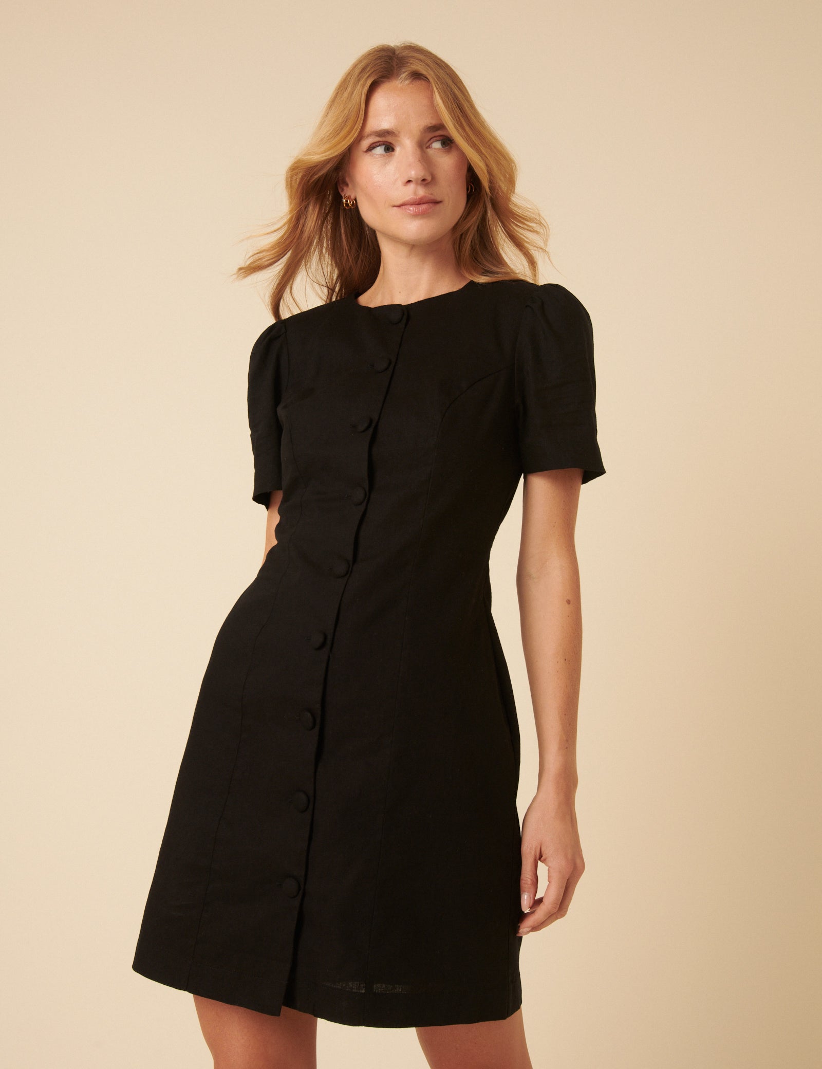 Black Tailored Tara Mini Dress Black Tailored Tara Mini Dress