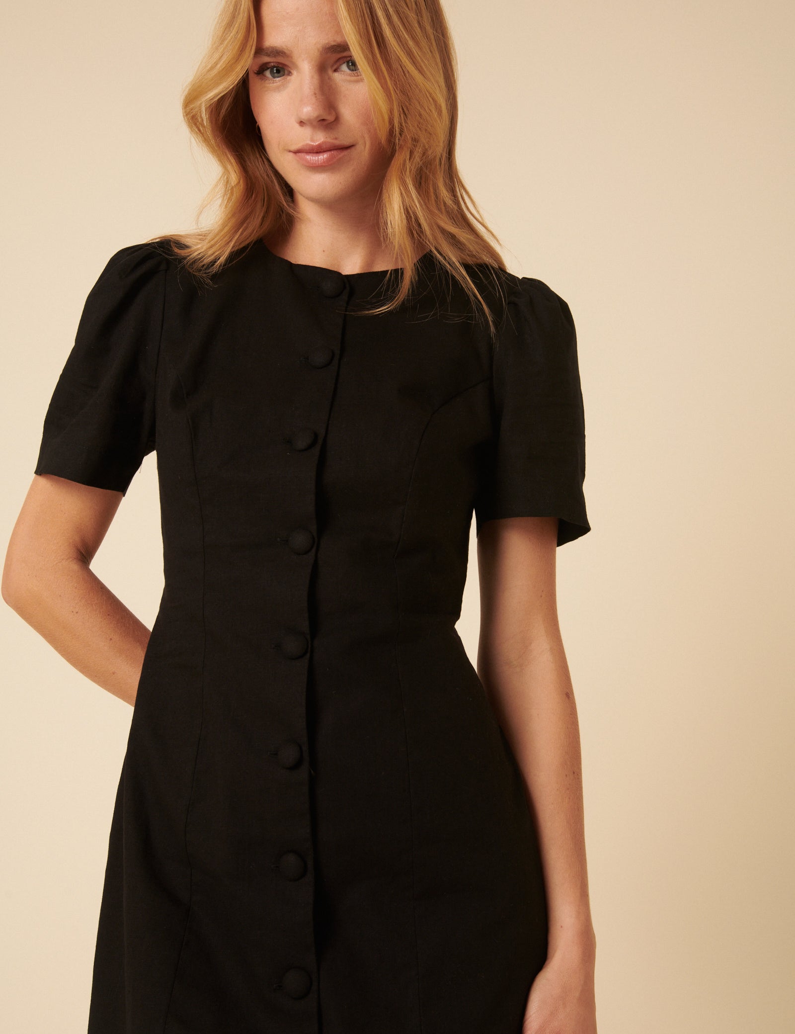 Black Tailored Tara Mini Dress