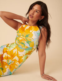 Orange Floral Freya Mini Dress