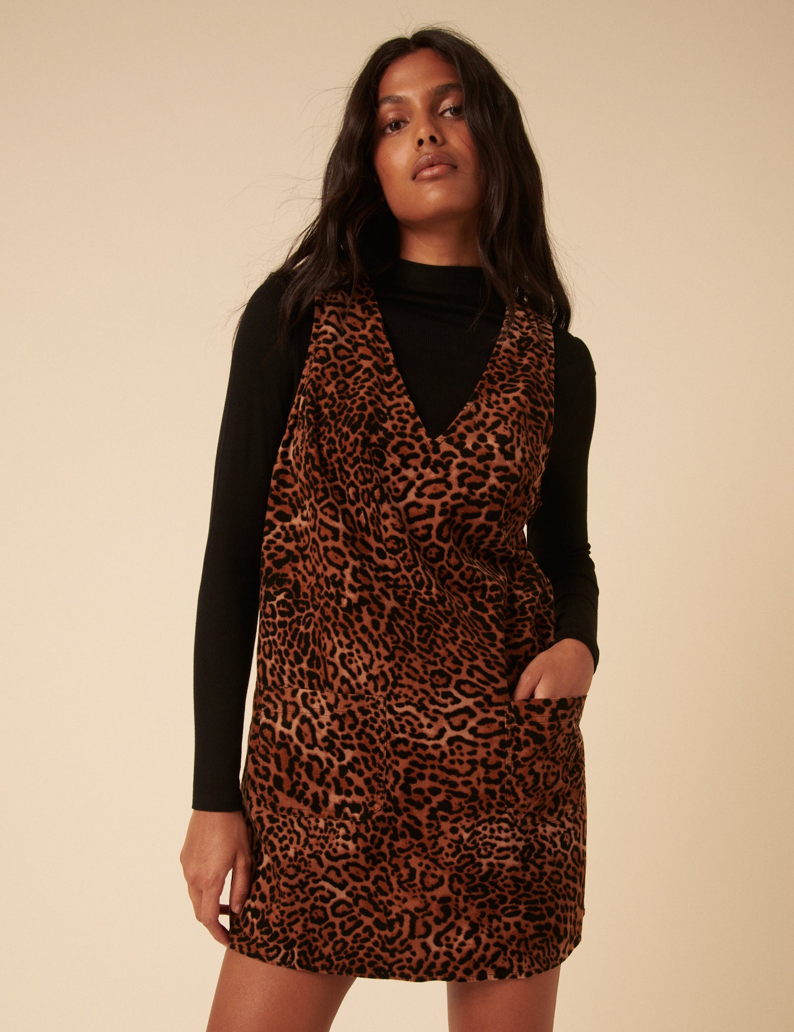 brown pinafore dress womens Unique Bargains Allegra K Women's Corduroy Button Down Casual Pinafore Overall Dress Brown M