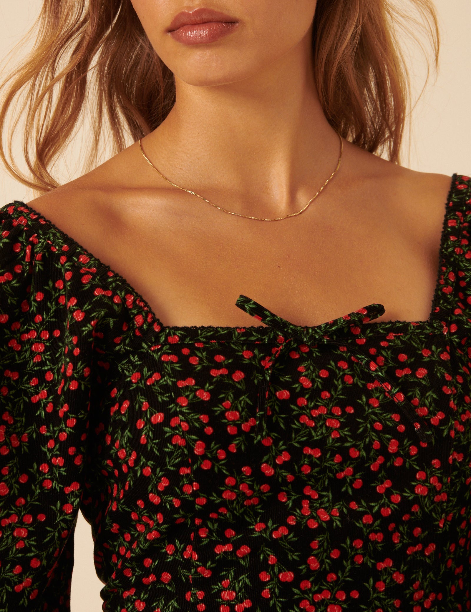 Black Cherry Print Raya Mini Dress Black Cherry Print Raya Mini Dress
