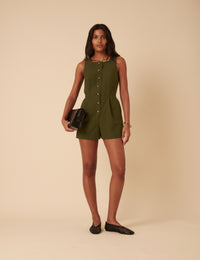 Khaki Peri Playsuit