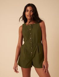 Khaki Peri Playsuit