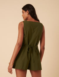 Khaki Peri Playsuit