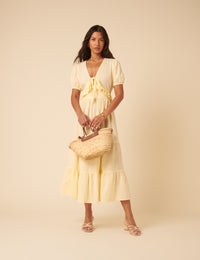 Butter Yellow Katie Midi Dress