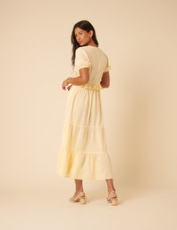 Butter Yellow Katie Midi Dress