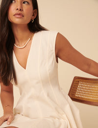 Cream Toni Mini Skater Dress