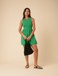 Green Sleeveless Charlie Mini Dress