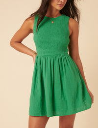 Green Sleeveless Charlie Mini Dress
