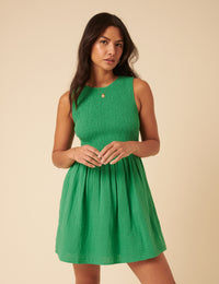 Green Sleeveless Charlie Mini Dress
