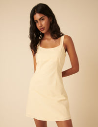 Butter Yellow Florance Mini Dress