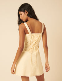 Butter Yellow Florance Mini Dress