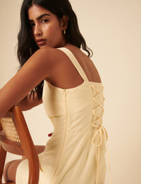 Butter Yellow Florance Mini Dress