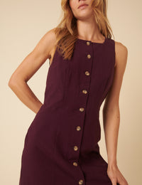 Purple Peri Pinafore Mini Dress