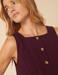 Purple Peri Pinafore Mini Dress