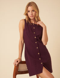 Purple Peri Pinafore Mini Dress