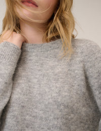 Grey Oversized Scarf Jumper