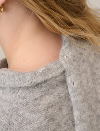 Grey Oversized Scarf Jumper