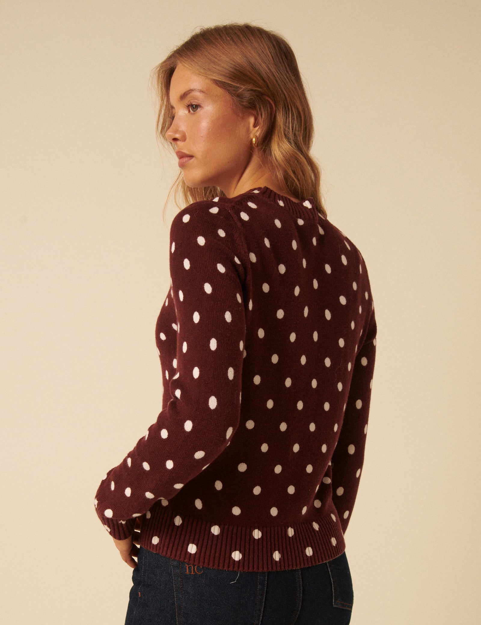Brown Polka Dot Jumper