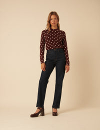 Brown Polka Dot Jumper