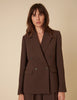 Brown Double Breasted Blazer
