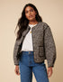 Black Floral Quilted Reversible Jacket