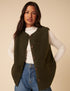 Khaki Borg Gilet