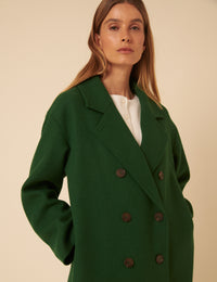 Green Double Breasted Coat