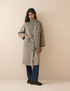 Brown Houndstooth Reversible Scarf Coat